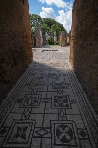 Rovine Dell Antica Città Pompei Distrutte Dal Vulcano Vesuvio Campania — Foto Stock