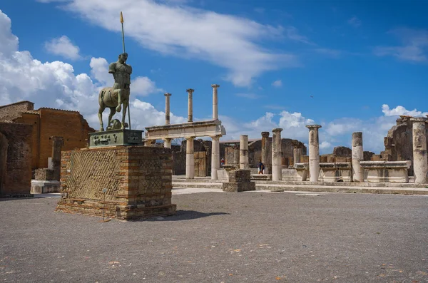 Rovine Dell Antica Città Pompei Distrutte Dal Vulcano Vesuvio Campania — Foto Stock