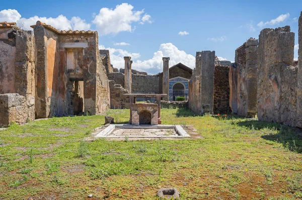 Ruínas Antiga Cidade Pompeia Destruídas Pelo Vulcão Vesúvio Campânia Itália — Fotografia de Stock