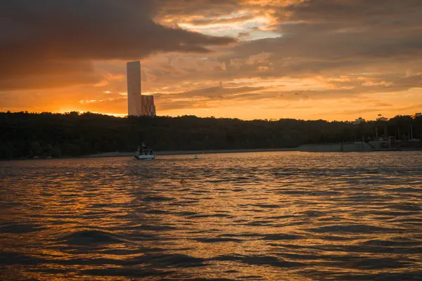 Image Embankments Moscow River Sunset — Stock Photo, Image