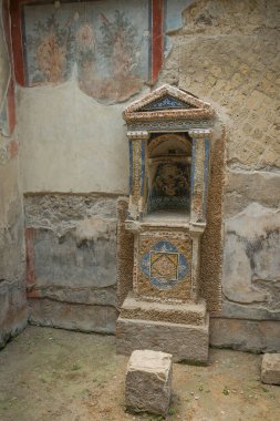Vezüv, Campania, İtalya 'nın püskürmesinden sonra geriye kalan Herculaneum antik Roma kalıntıları
