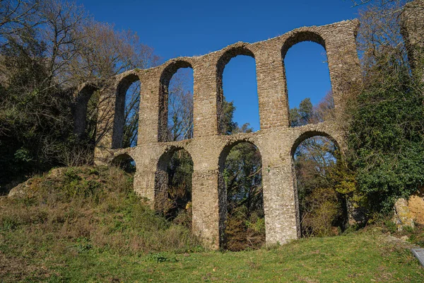 Imagem Ruínas Antigas Reserva Natural Monterano Lácio Itália — Fotografia de Stock