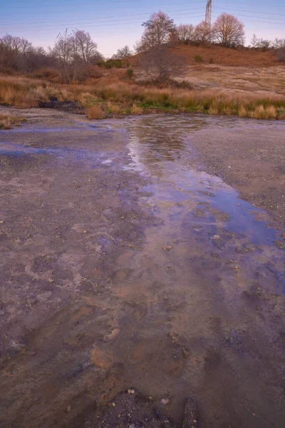 Afbeelding Van Oude Krater Manziana Kooldioxide Uit Aarde Door Water — Stockfoto