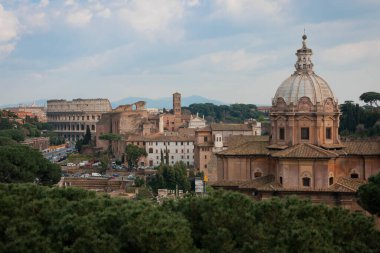 İtalya 'daki Capitoline Hill' den Roma manzarası