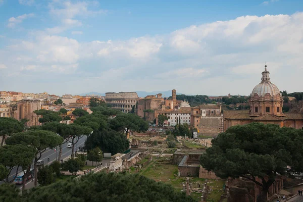 Vista Ciudad Del Foro Romano Desde Capitolio Italia — Foto de Stock