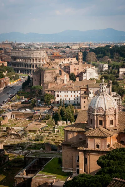 Vista Ciudad Del Foro Romano Desde Capitolio Italia — Foto de Stock