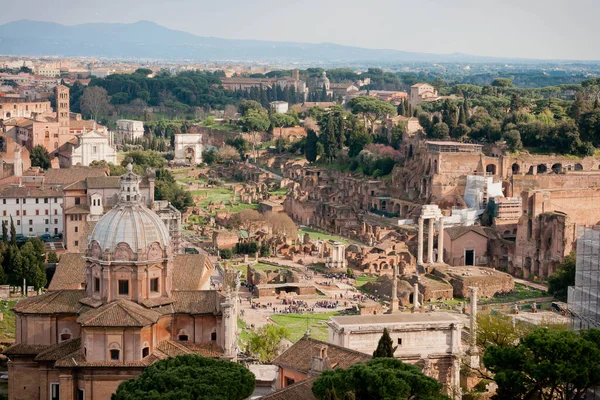 Vista Ciudad Del Foro Romano Desde Capitolio Italia — Foto de Stock