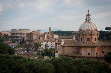 İtalya 'daki Capitoline Hill' den Roma manzarası