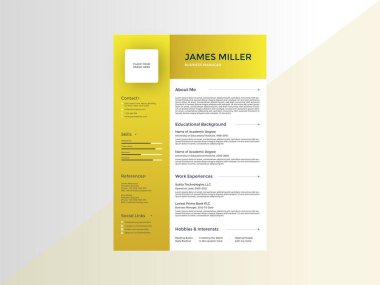 Gradyan renkli CV tasarım vektörüne devam et modern yaratıcı düzen bireysel iş işleri için uygundur içerik profesyonel markalaşma stili sanat eserleri