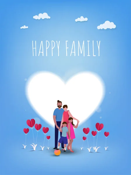 Des Parents Heureux Qui Amusent Avec Leurs Petits Enfants Famille — Image vectorielle