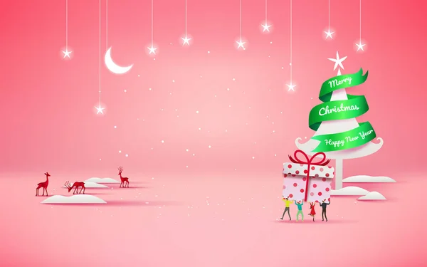 Kellemes Karácsonyi Ünnepeket Boldog Évet Karácsonyi Eladó Holiday Háttér Papír — Stock Vector