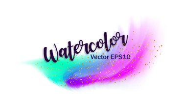 Gazetede sıçramasına renk. Suluboya fırça darbeleri ile 