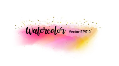 Gazetede sıçramasına renk. Suluboya fırça darbeleri ile 