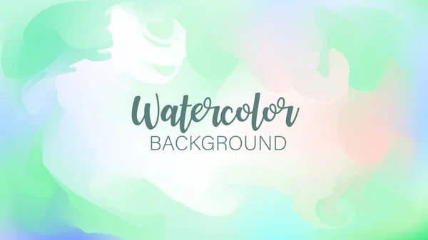 Pastel watercolor backdrop.  Fashion background. Watercolor brus — Stock Vector