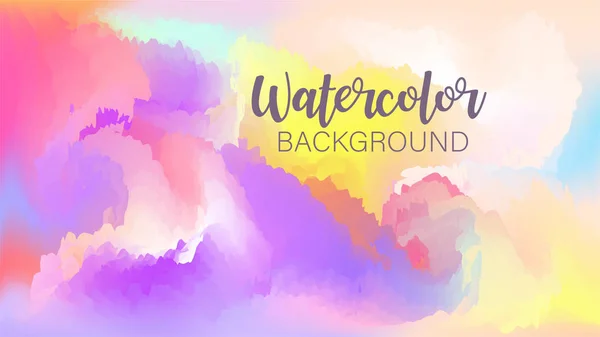 Pastel watercolor backdrop.  Fashion background. Watercolor brus — Stock Vector