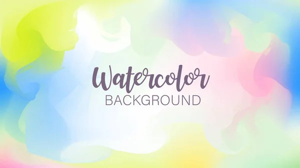 Pastel watercolor backdrop.  Fashion background. Watercolor brus — Stock Vector