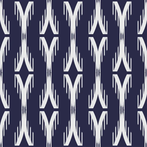 Ikat Seamless Pattern Design. Ethnisches Gewebe. Böhmische Mode — Stockvektor