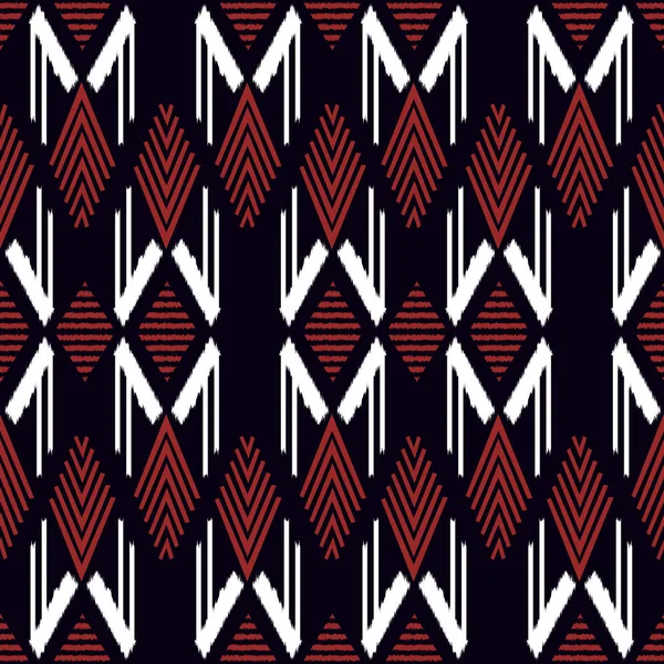 Ikat seamless pattern as cloth, bartain, textile design, wallpa — стоковый вектор