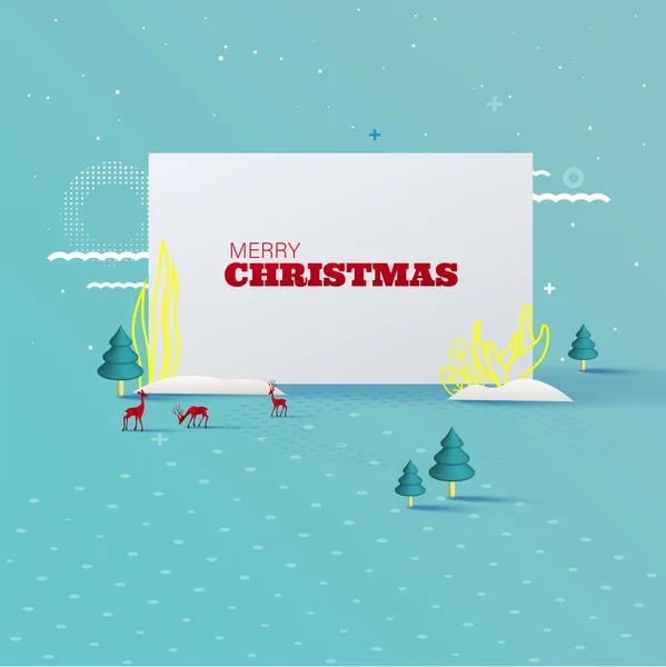 Geometría colorido fondo de Navidad con espacio de copia para su — Vector de stock