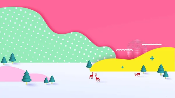 Fundo Colorido Natal Geometria Com Cópia Espaço Para Seu Produto — Vetor de Stock