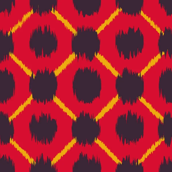 Ikat Seamless Pattern Design Tissu Ethnique Mode Bohème Illustration Vectorielle — Image vectorielle