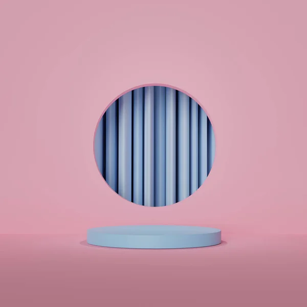 Forma Visualización Geometría Abstracta Con Espacio Vacío Podio Minimalista Maqueta — Foto de Stock