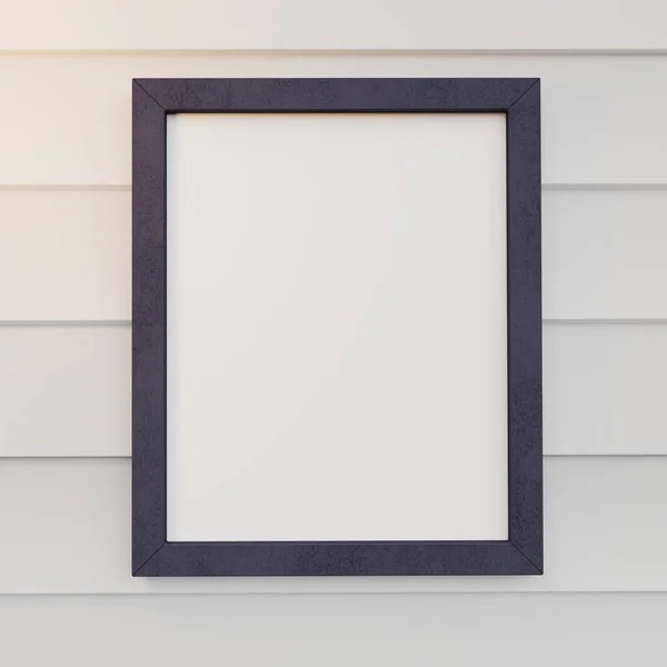 Home Interior Frame Mock White Wall Background Rendering — Stock Photo, Image