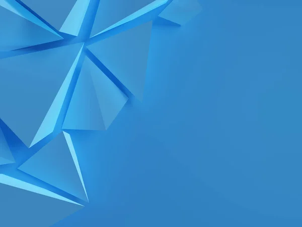 Fondo Azul Textura Triangular Abstracta Renderizado — Foto de Stock