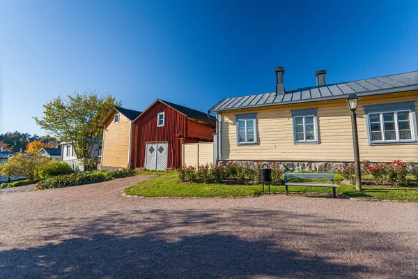 Porvoo Finlândia Outubro 2016 Rua Casas Coloridas Cidade Velha Porvoo — Fotografia de Stock