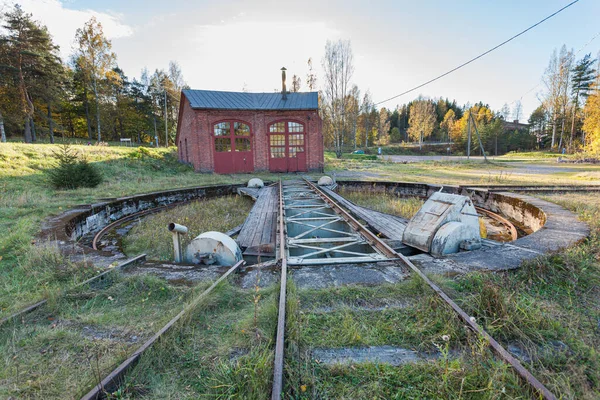 Porvoo Finlandia Października 2016 Kolej Dworcu Towarowym Starym Mieście Porvoo — Zdjęcie stockowe