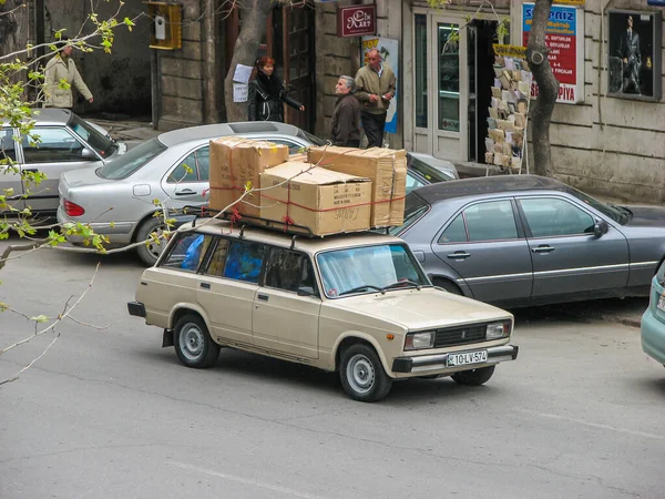 Aserbaidschan Baku April 2007 Klassischer Sowjetischer Oldtimer Lada Vaz 2104 — Stockfoto