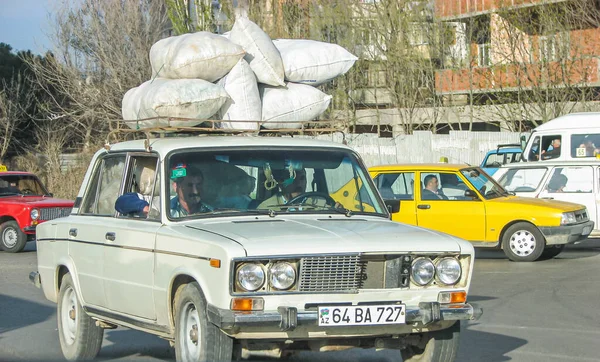 Azerbaijan Baku May 2007 Classic Soviet Vintage Sedan Car Lada — Stock Photo, Image