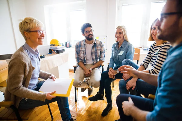 Pazienti Felici Terapia Gruppo Speciale — Foto Stock