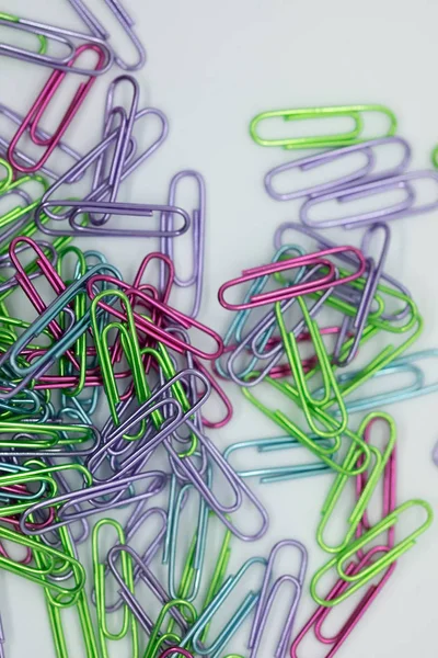 Kleur Metaal Paperclip — Stockfoto