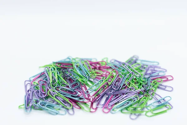 Kleur Metaal Paperclip — Stockfoto