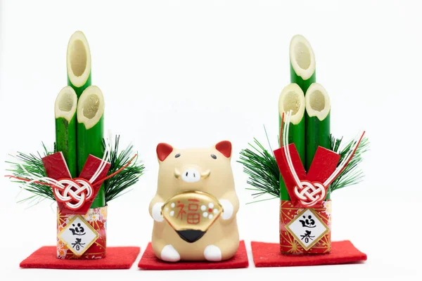 Japonský Nový Rok Divočák Objekt — Stock fotografie