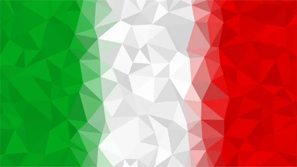 Vektorpolygonales Dreieck Flagge von Italien. Italienische Nationalflaggen in Low-Poly-Design für Ihr Unternehmen. — Stockvektor