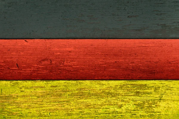 Drapeau national d'Allemagne sur un fond en bois. Drapeaux Grungy Texture of Europe — Photo