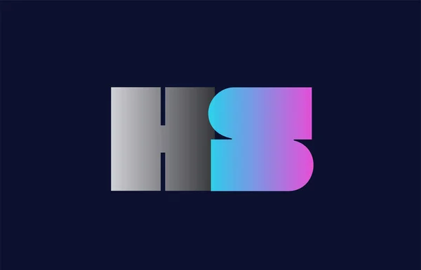 Eerste Alfabet Letter Logo Combinatie Roze Blauw Grijs Geschikt Voor — Stockvector
