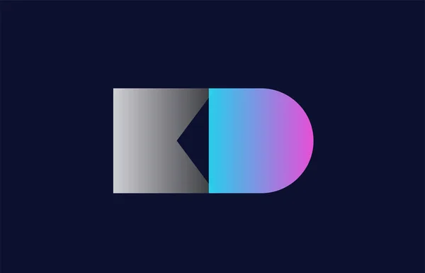 Alfabeto Inicial Letra Logotipo Combinação Rosa Azul Cinza Cores Adequadas —  Vetores de Stock