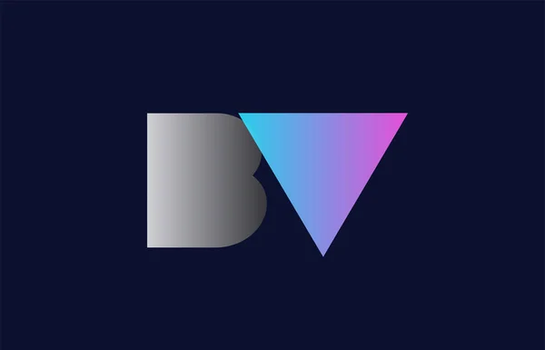 Alfabeto Inicial Letra Logotipo Combinación Rosa Azul Gris Colores Adecuados — Archivo Imágenes Vectoriales
