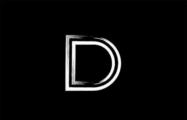 Grunge Alfabet Litery Logo Design Czarno Białe Kolory Odpowiednie Dla — Wektor stockowy
