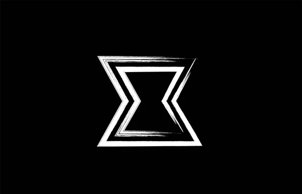 Γράμμα Αλφαβήτου Grunge Σχεδιασμός Λογότυπου Χρώματα Μαύρο Και Άσπρο Κατάλληλο — Διανυσματικό Αρχείο