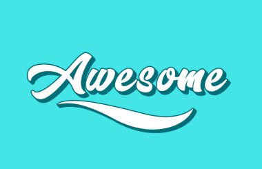 awesome el yazılı kelime metin tipografi tasarımı için. Bir logo, marka veya kartı için kullanılabilir