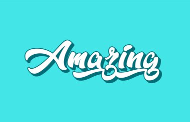 inanılmaz el tipografi tasarımı için Word metni yazılı. Bir logo, marka veya kartı için kullanılabilir