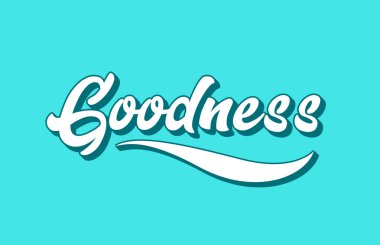 iyilik el tipografi tasarımı için Word metni yazılı. Bir logo, marka veya kartı için kullanılabilir