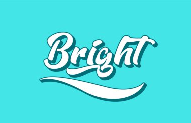 parlak el tipografi tasarımı için Word metni yazılı. Bir logo, marka veya kartı için kullanılabilir