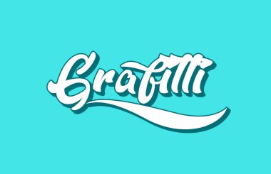 graffitti el tipografi tasarımı için Word metni yazılı. Bir logo, marka veya kartı için kullanılabilir