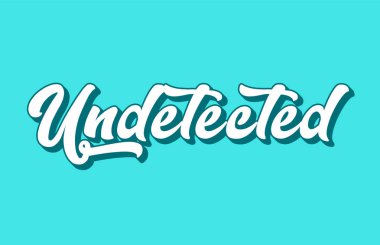 undetected el tipografi tasarımı için Word metni yazılı. Bir logo, marka veya kartı için kullanılabilir