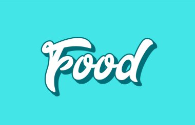 Gıda el tipografi tasarımı için Word metni yazılı. Bir logo, marka veya kartı için kullanılabilir